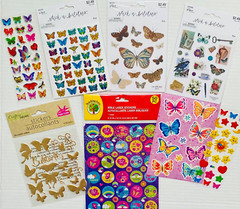 455+ Sticker Themes: Butterfly Summer Flower Cats Birds Island Tropical Sea Life