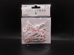 Christmas paper crafts Candy Canes Foam Stickers 24pc