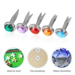 50Pcs Scrapbooking Brads Durable Alloy DIY Accessories Decorative Varied Colors