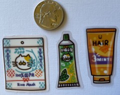 THE CAT SHOP Mylar Stickers(6pc) •Shampoo•Soap•Chinese•Mask•Body Wash•Hair Care•