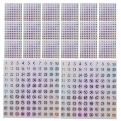 20 Sheets Small Stickers for Labeling Pre Numbered Circle Decals