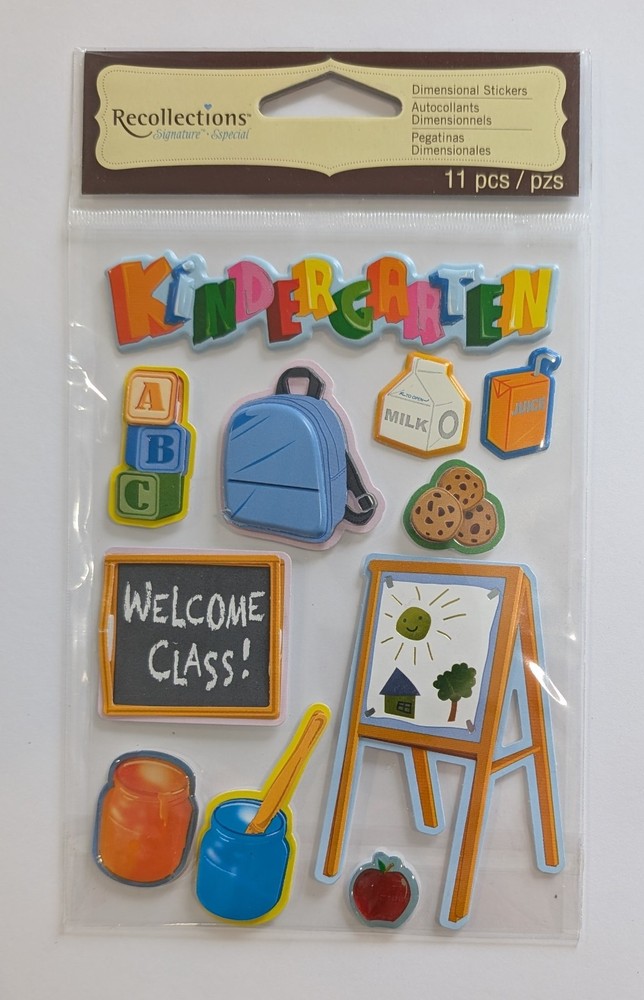 Kindergarten Elementary School Scrapbooking Stickers By Recollections RARE