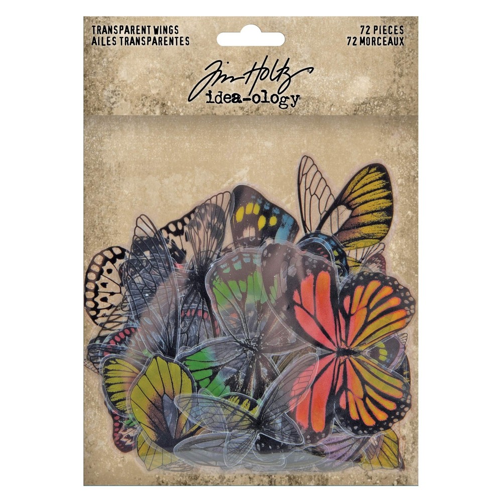 Tim Holtz, Advantus Transparent Wings, white 72 Count Medium, White