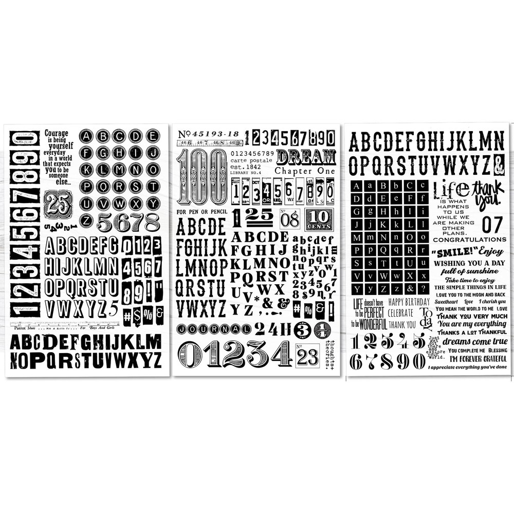 Rub On Transfers for Crafts Pressure Transfer Stickers Small, Multiple colors