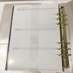 Recollections Light Gold 13 Piece 6 Ring Binder Monthly Planner