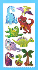 Dinosaurs Prismatic Sticker Sheet Style 3
