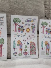 Vintage Current Inc. «The Hearth Of Friendship» 90’s Sticker Sheet Garden Flower