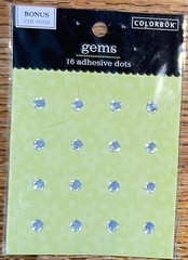 Colorbok Gems 16 Adhesive Dots Gemstones Rhinestones Card 3D Scrapbook Stickers