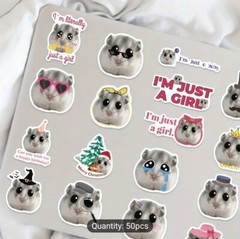 50 Cute Hamster Meme Stickers – Gerbil Guinea Pig