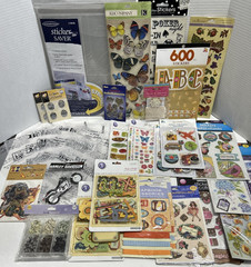 Scrapbook Sticker Embellishments Lot Tattoos Charms Brads Storage Sleeves NEW