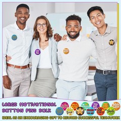 60 Pcs Employee Recognition Pin 1.7» Appreciation Button Pin Bulk Large Posi…