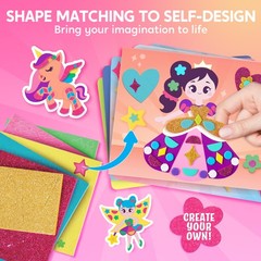 Klever Kits Foam Art Kit for Kids, EVA Foam Stickers with 6 Art Board and 800…