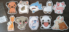 Cute Animals – Random – Stickers – 10 PCs – 6 styles available! See Description