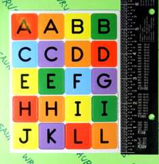 Colorful Alphabet Letter Blocks A-Z Stickers Eureka 2 Sheet Set