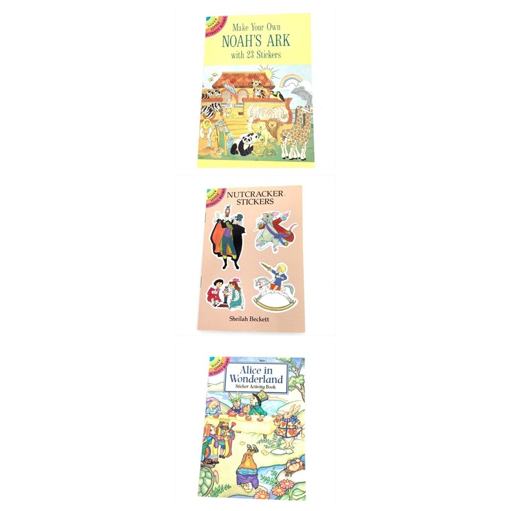 Sticker Activity Book [Dover Little Activity Books Stickers] Lot of 3 Noah’s Ark