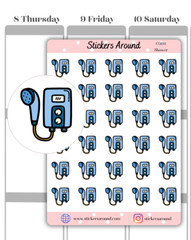 Shower Head Icon Planner Sticker, Calendar and Bullet Journal Stickers