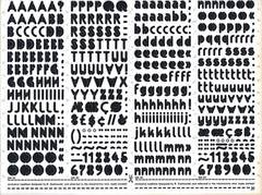 MECANORMA Dry Transfer Lettering 285-60.C #885 GLOBE-1 16mm