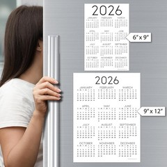 Chic -At-A-Glance Calendar Sticker for 2026 | 6×9 Removable Design