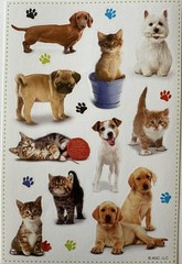 PUPPY & KITTY Kid Squad Stickers(18pc)AGC…Pet…Paw print…Companion…Card Making…