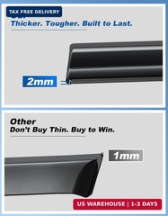 Tape-on Rain Guards Fit for 2005-2021 Nissan Frontier Crew Cab (4 Full-Size Door