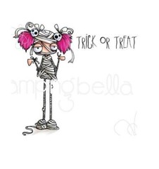 New Stamping Bella Rubber Stamp Halloween ODDBALL GIRL MUMMY SET free USA ship
