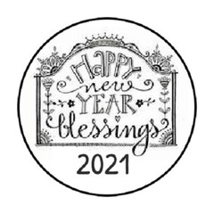 48 2020 HAPPY NEW YEAR BLESSING. ENVELOPE SEALS LABELS STICKERS 1.2″ ROUND