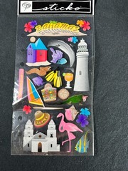 Lot of Travel Bahamas Washington DC Las Vegas Scrapbook Stickers and art