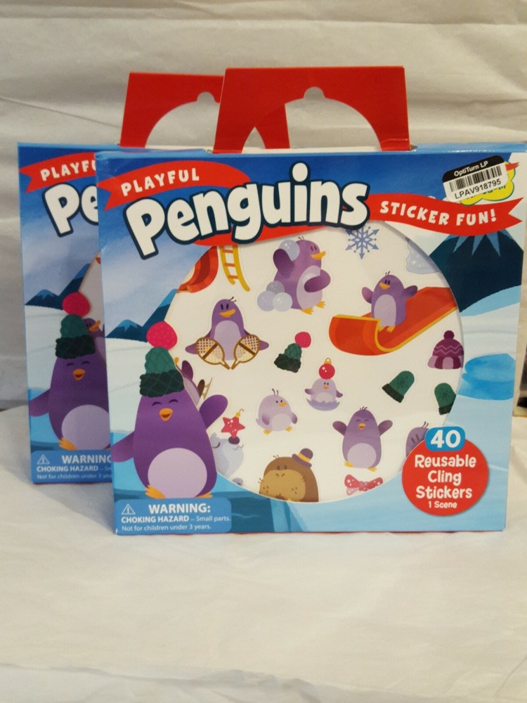 Mindware Penguins Stickers 40 Count With Fold Out Winter Scene