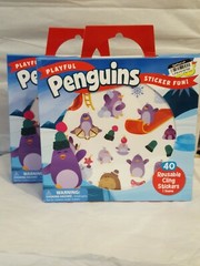 Mindware Penguins Stickers 40 Count With Fold Out Winter Scene