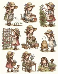 Cute Vintage Garden Junk Journal Embellishments Scrapbook USA PICK A Set