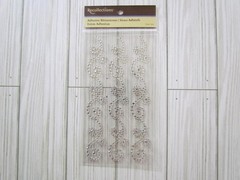 Recollections Swirl Flourish Bling Border Column Rhinestone Pearl Stickers 4pks