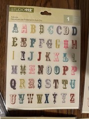 Studio 112 Rub-on Alphabet Letters Eclectic Mix Scrapbooking Paper Crafting NEW