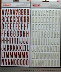 IMPRINT Glitter Boo COPPER APRICOT & WHITE, Av 30mm H & 3-15mm Wide Choice L4L
