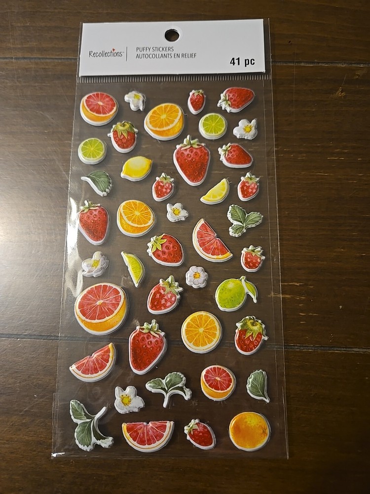 Recollections CITRUS FRUITS STRAWBERRIES 🍓 Scrapbooking Stickers