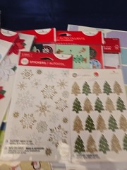 Christmas Scrapbooking Stickers & Gift Tags Lot Of 16