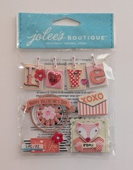 Jolee’s Happy Valentine’s Day Words Love XOXO Scrapbooking Stickers