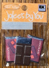 RARE Jolees Mini Chocolate Bars Candy Sweet Treats Snack 4×2” Non-Adhesive 3D