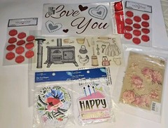 Lot of 7 Crafting Stickers for Scrapbooking and Die Cut Shapes Assorted Brands