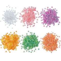Buttons Galore Flat Back Half Pearls for DIY Crafts (6) Soft Colors