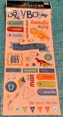MambiSticks scrapbooking Baby Boy stickers «Bundle of Joy» (33 pcs) NEW!