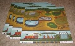 Echo Park 12×12 Double Sided Scrapbook Papers(4) ~ Animal Safari…..Zoo Map