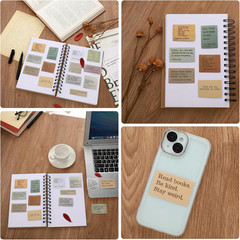 120 Pcs Vintage Motivational Quote Stickers for Scrapbooking and Journaling