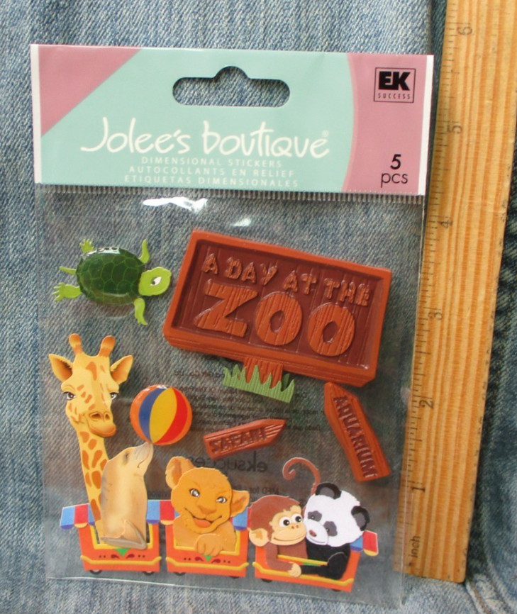 Jolee’s Boutique Stickers A DAY AT THE ZOO Scrapbooking Stickers SD16