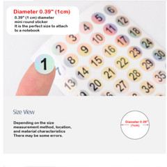 Hologram Small Number Stickers Reflective Diameter 0.39″ Self Adhesive Select