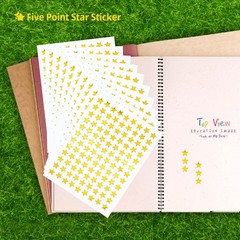 1080 Pcs 10 Sheets Tiny Gold Star Stickers, 0.3″ Diameter Small Reward Stickers