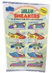 Vintage Scratch N Sniff Stickers BUBBLE GUM Scent Silly Sneakers Sticker Store