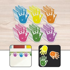 30x Colorful Hand Cutouts Handprint for Kids Teacher Student Helping Hands for