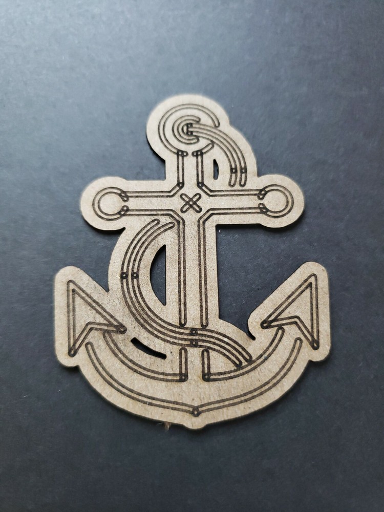 Chipboard Scrapbooking laser scored and cut die cut embellishments Anchor #1