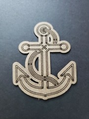 Chipboard Scrapbooking laser scored and cut die cut embellishments Anchor #1