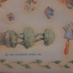 Vintage Ambassador Stickers 1992 Spring Springtime Birdhouse Birds Flowers NOS